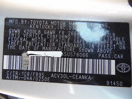 2005 Toyota Camry LE Silver 2.4L AT #Z22011